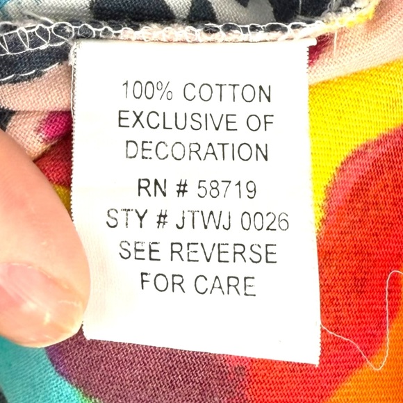 Y2K VTG Choices Maximalist Colorful Multicolor Print Sequin Denim Jacket, Size S - Picture 5 of 8